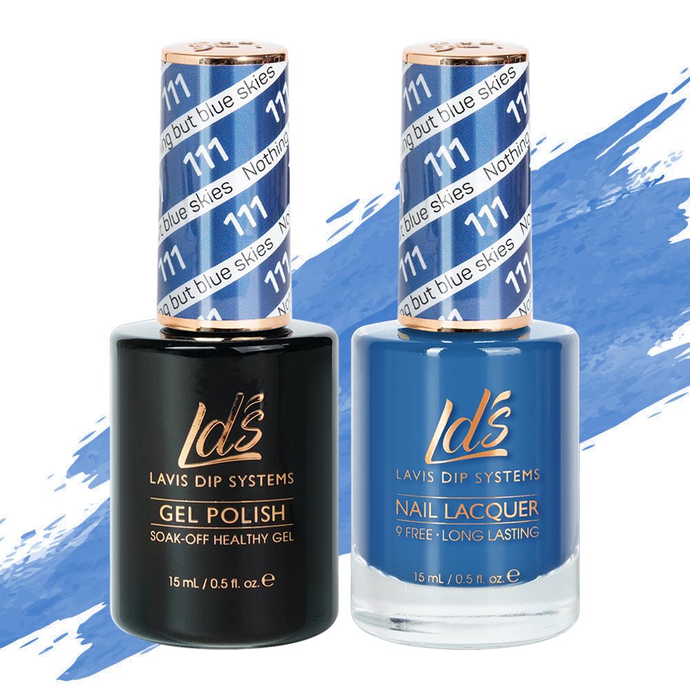 LDS Gel Nail Polish Duo - 111 Nothing But Blue Skies - DTK Nail Supply