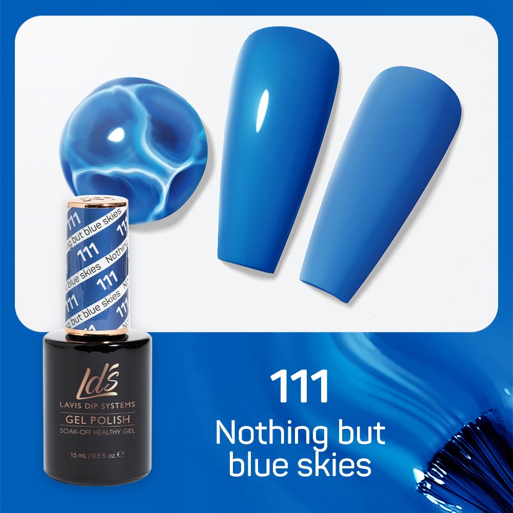 LDS Gel Nail Polish Duo - 111 Nothing But Blue Skies - DTK Nail Supply