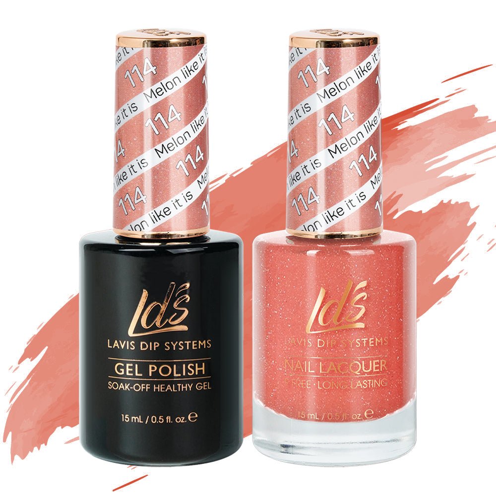LDS Gel Nail Polish Duo - 114 Melon Like It Is - DTK Nail Supply