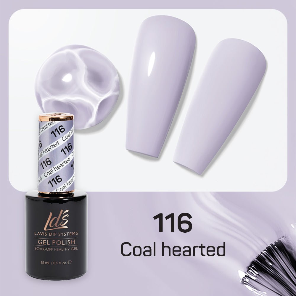 LDS Gel Nail Polish Duo - 116 Coal Hearted - DTK Nail Supply
