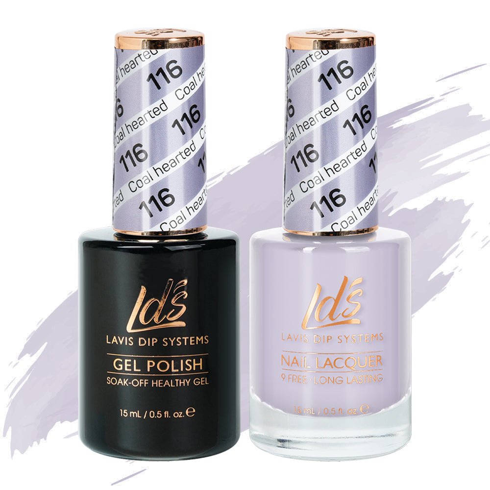 LDS Gel Nail Polish Duo - 116 Coal Hearted - DTK Nail Supply