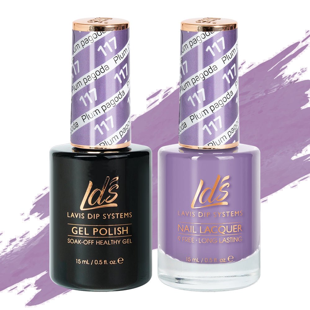 LDS Gel Nail Polish Duo - 117 Plum Pagoda - DTK Nail Supply