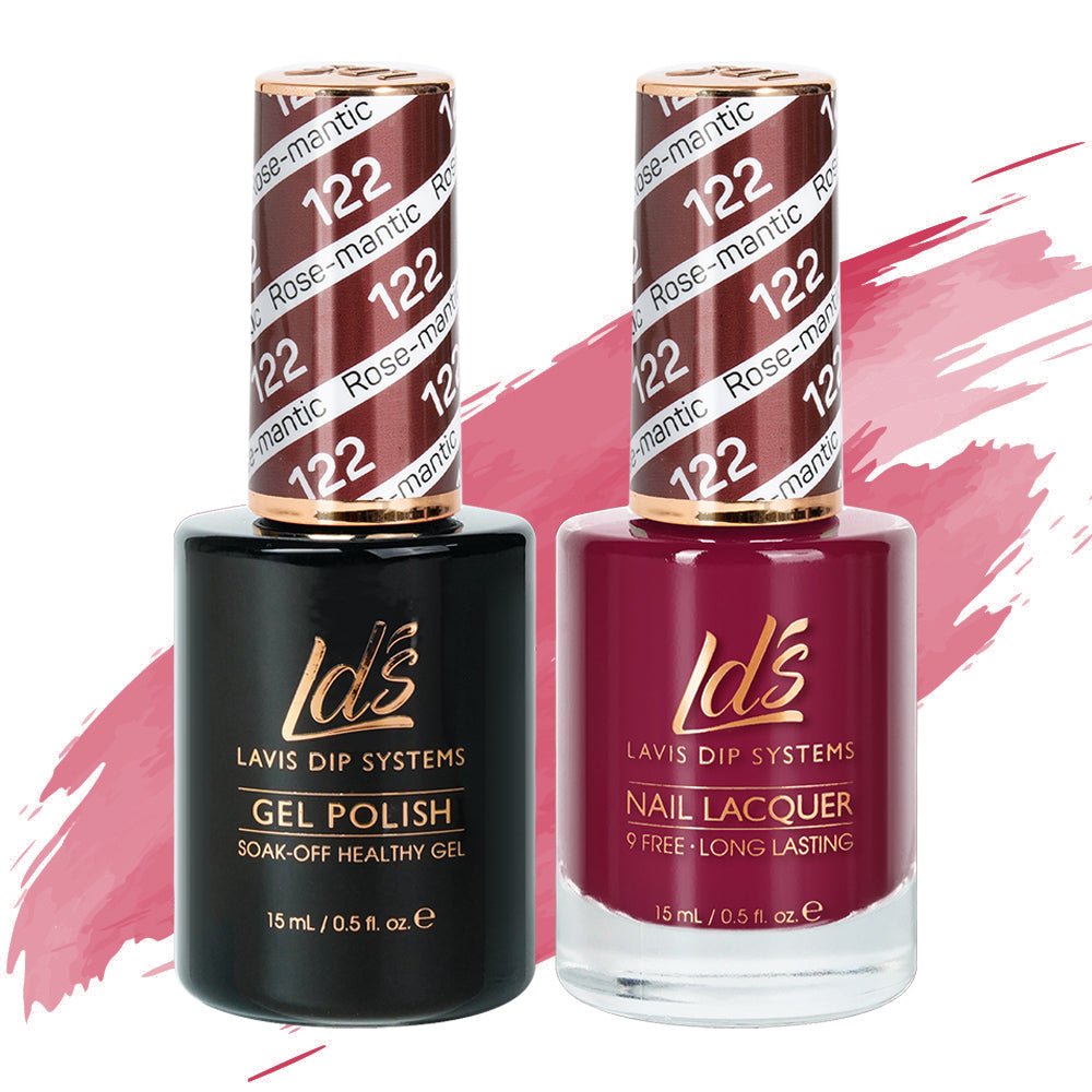 LDS Gel Nail Polish Duo - 122 Rose - Mantic - DTK Nail Supply