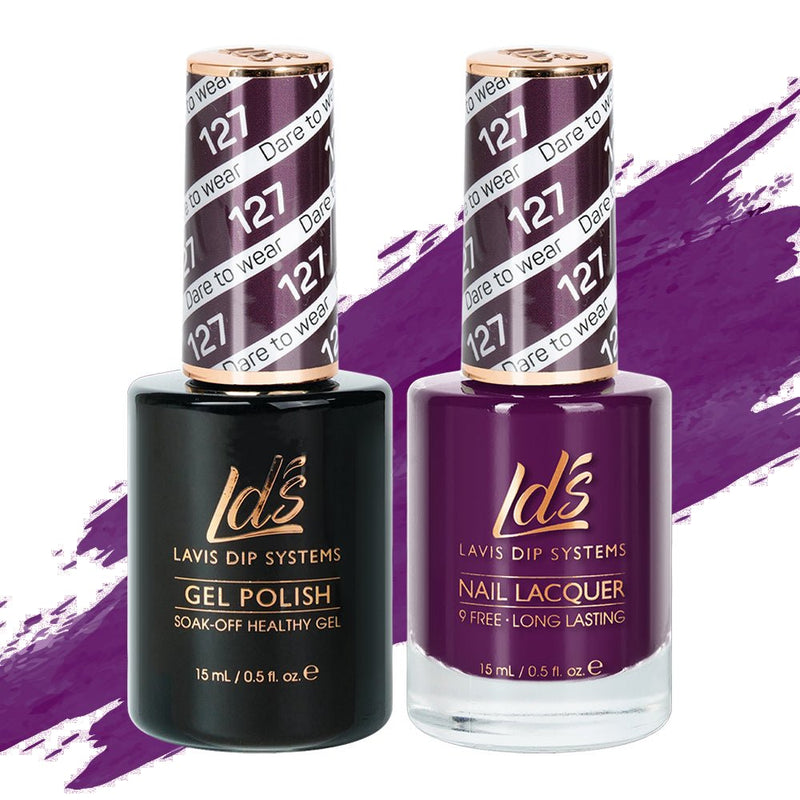 LDS Gel Nail Polish Duo - 127 Dare To Wear - DTK Nail Supply