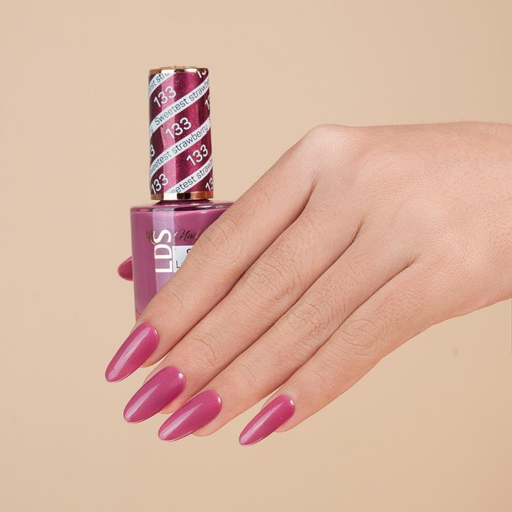 LDS Gel Nail Polish Duo - 133 Sweetest Straberry - DTK Nail Supply