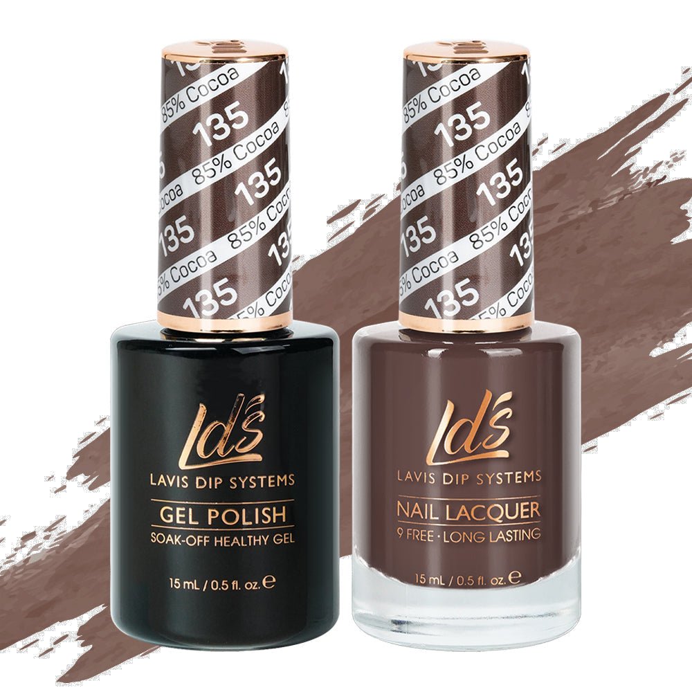 LDS Gel Nail Polish Duo - 135 85% Cocoa - DTK Nail Supply