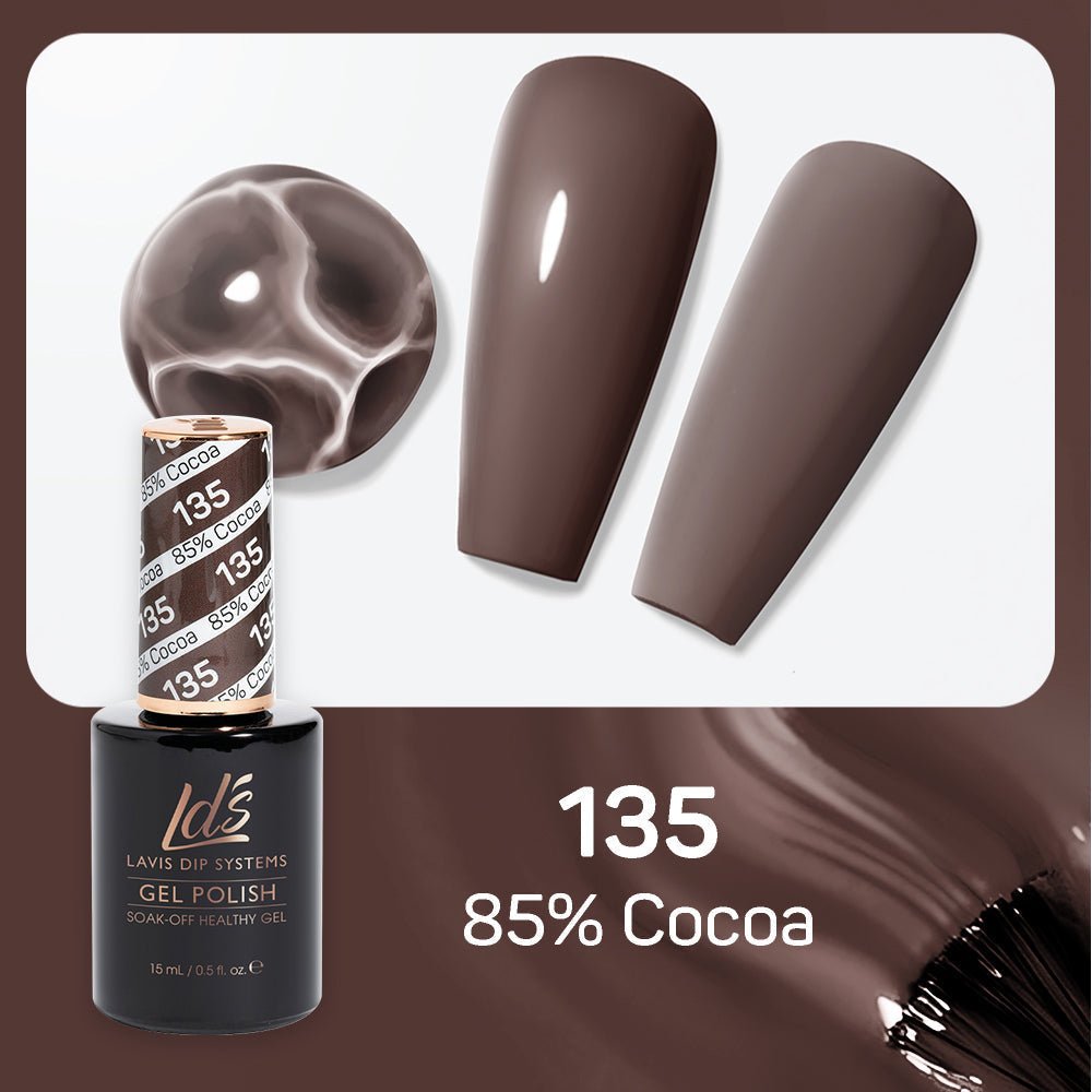 LDS Gel Nail Polish Duo - 135 85% Cocoa - DTK Nail Supply