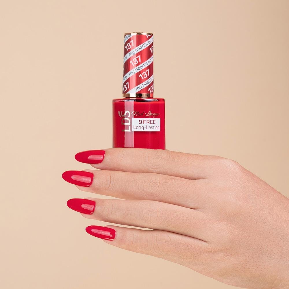 LDS Gel Nail Polish Duo - 137 My Heart's On Fire - DTK Nail Supply