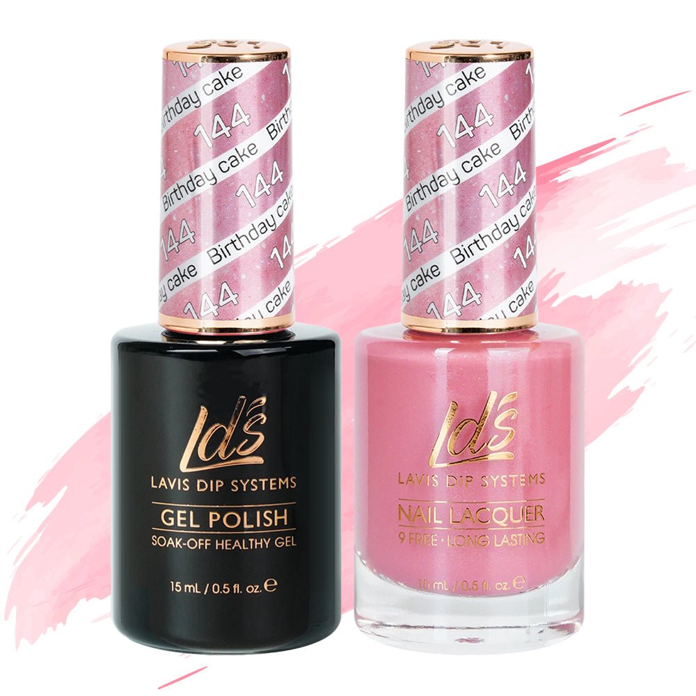 LDS Gel Nail Polish Duo - 144 Birthday Cake - DTK Nail Supply