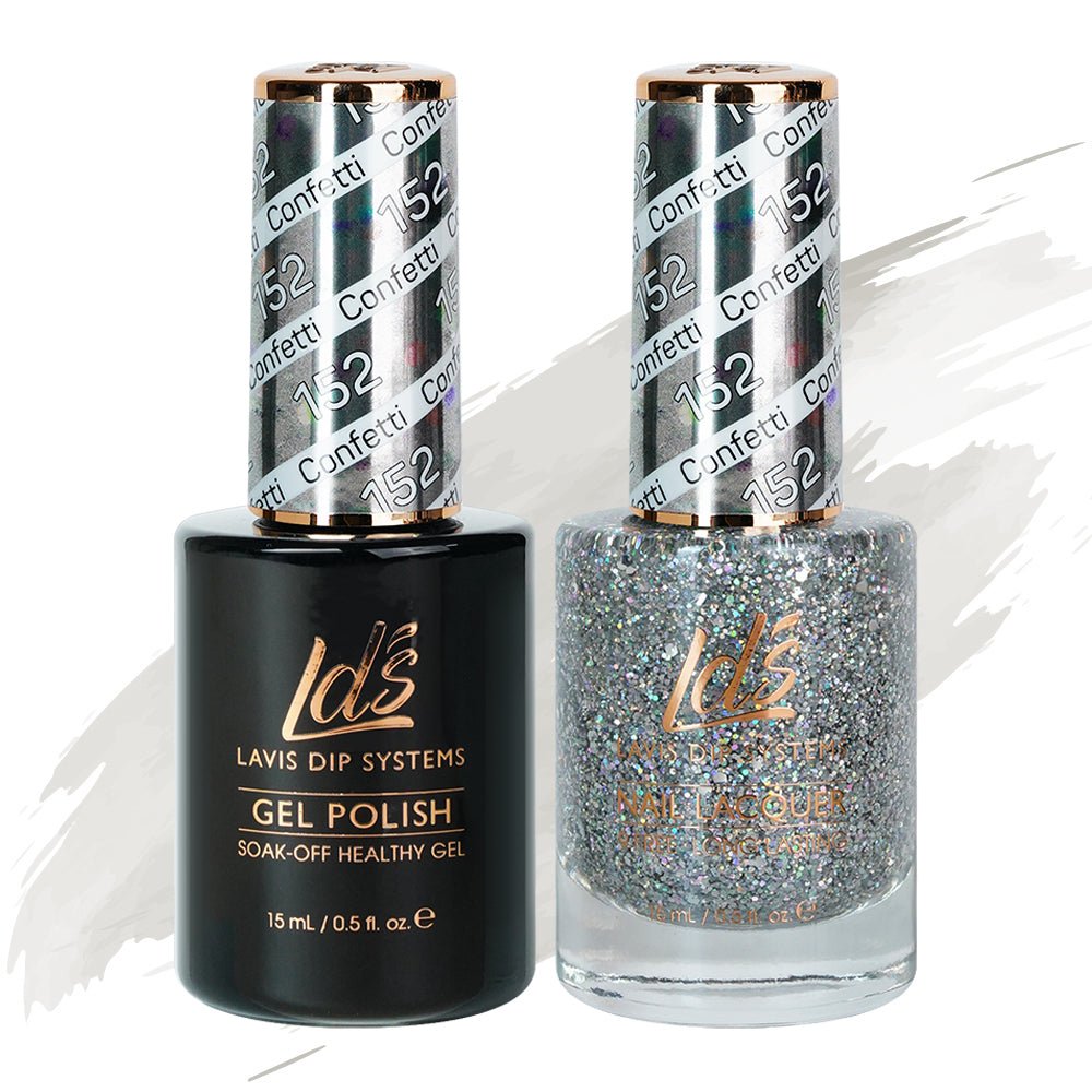 LDS Gel Nail Polish Duo - 152 Confetti - DTK Nail Supply