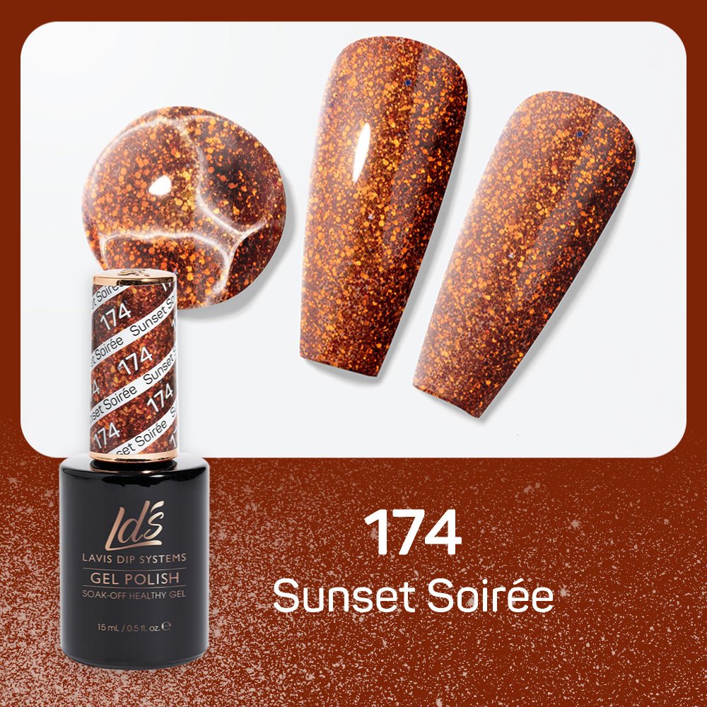 LDS Gel Nail Polish Duo - 174 Sunset Soirée - DTK Nail Supply