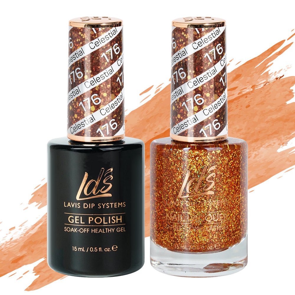LDS Gel Nail Polish Duo - 176 Autumn Russet - DTK Nail Supply