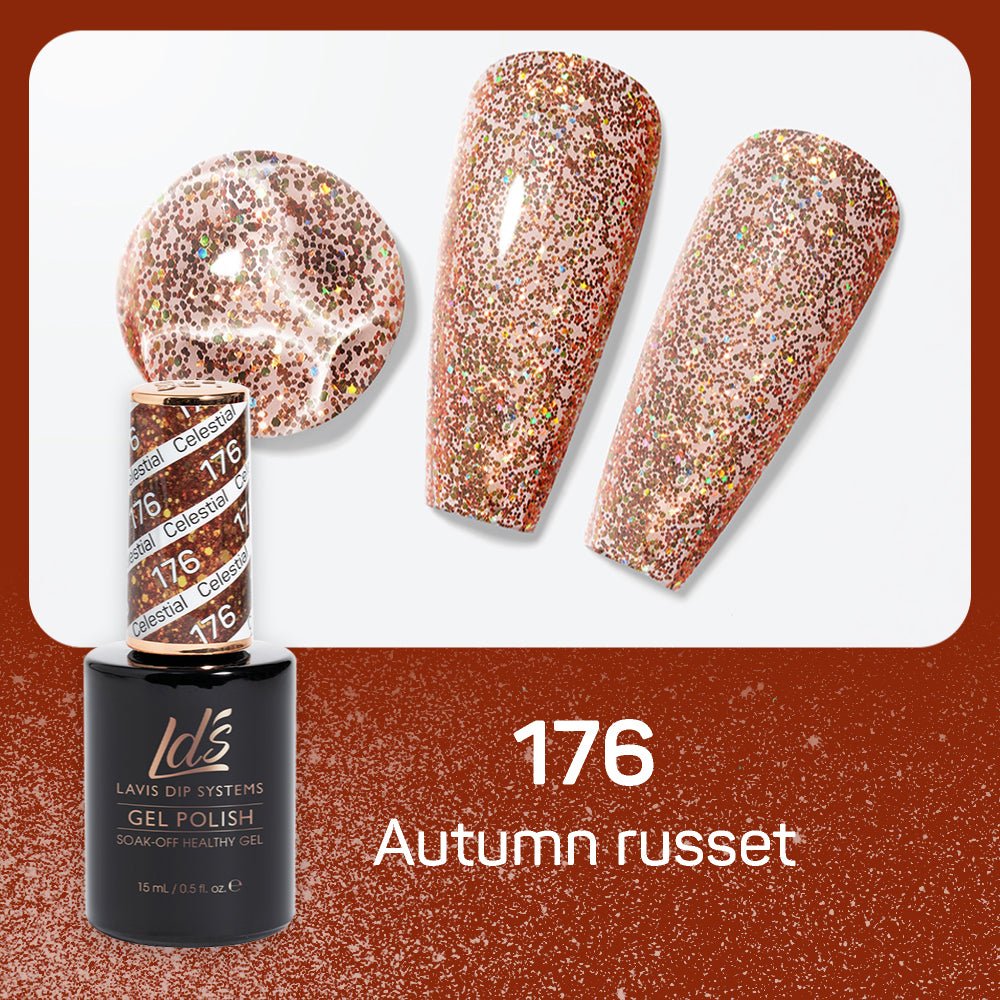 LDS Gel Nail Polish Duo - 176 Autumn Russet - DTK Nail Supply