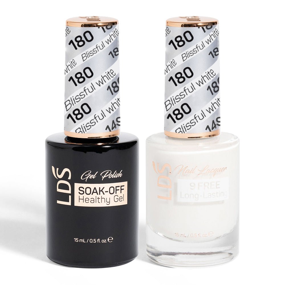 LDS Gel Nail Polish Duo - 180 Blissful White - DTK Nail Supply