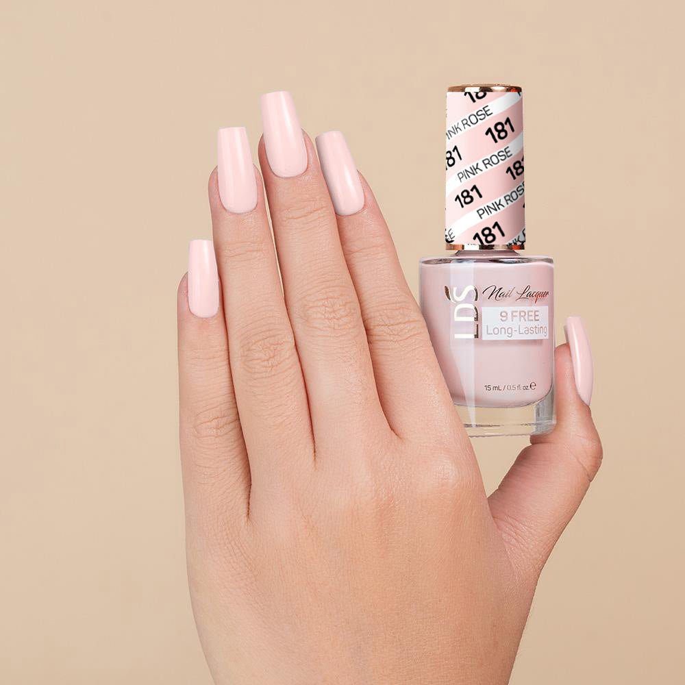 LDS Gel Nail Polish Duo - 181 Pink Rose - DTK Nail Supply