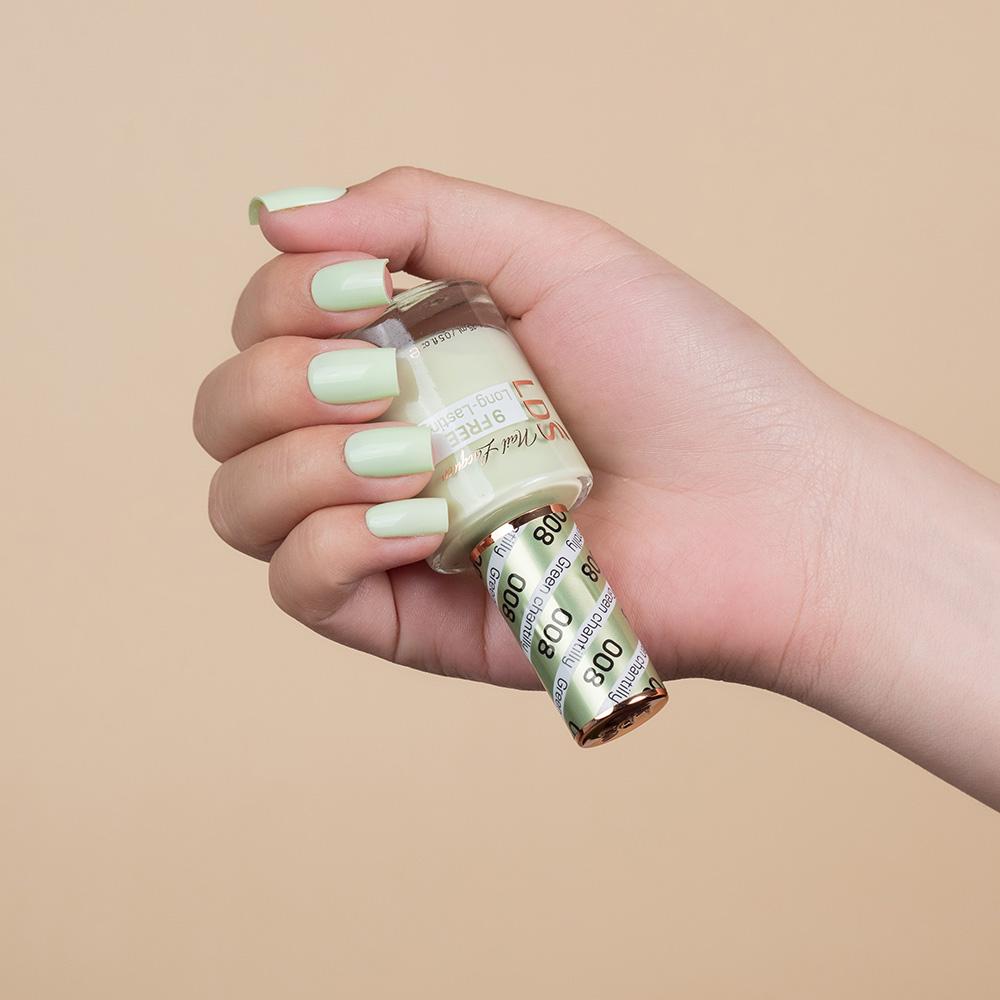 LDS Gel Polish 008 - Green Chantilly - DTK Nail Supply