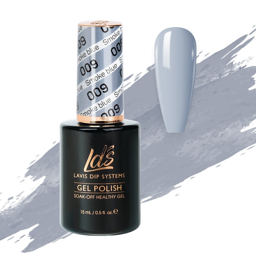 LDS Gel Polish 009 - Blue, Smoke Blue - DTK Nail Supply