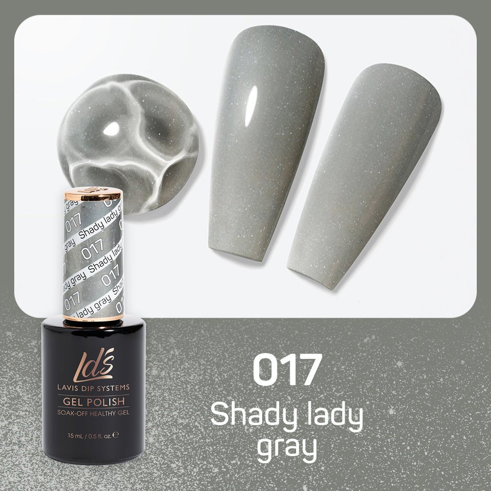 LDS Gel Polish 017 - Shady Lady Gray - DTK Nail Supply