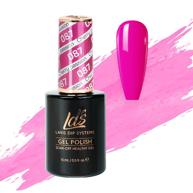 LDS Gel Polish 087 - Cherry Passion - DTK Nail Supply
