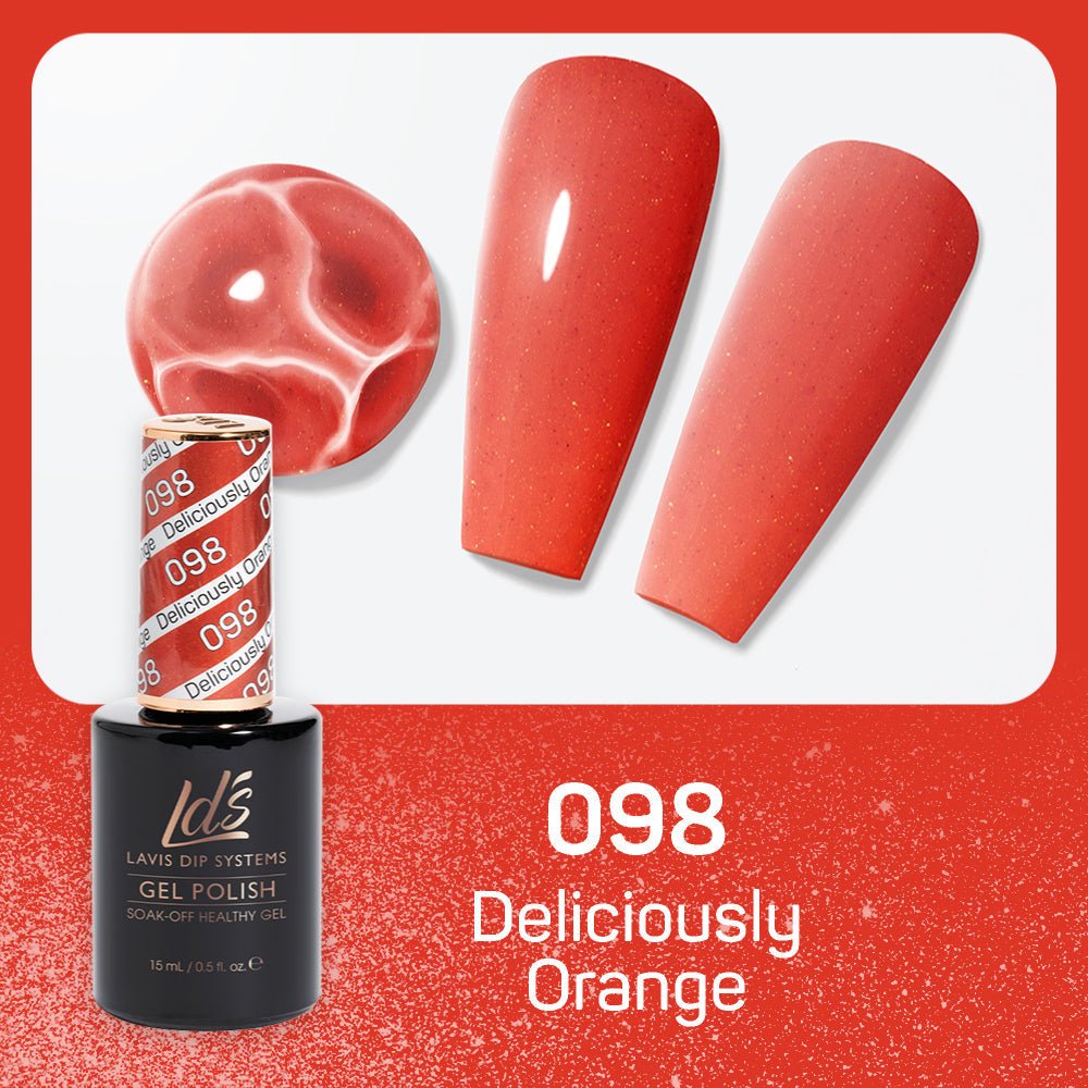 LDS Gel Polish 098 - Deliciously Orange - DTK Nail Supply