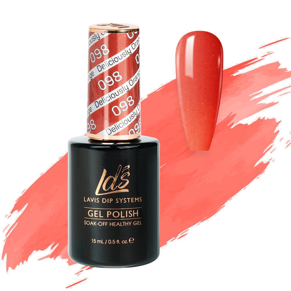 LDS Gel Polish 098 - Deliciously Orange - DTK Nail Supply