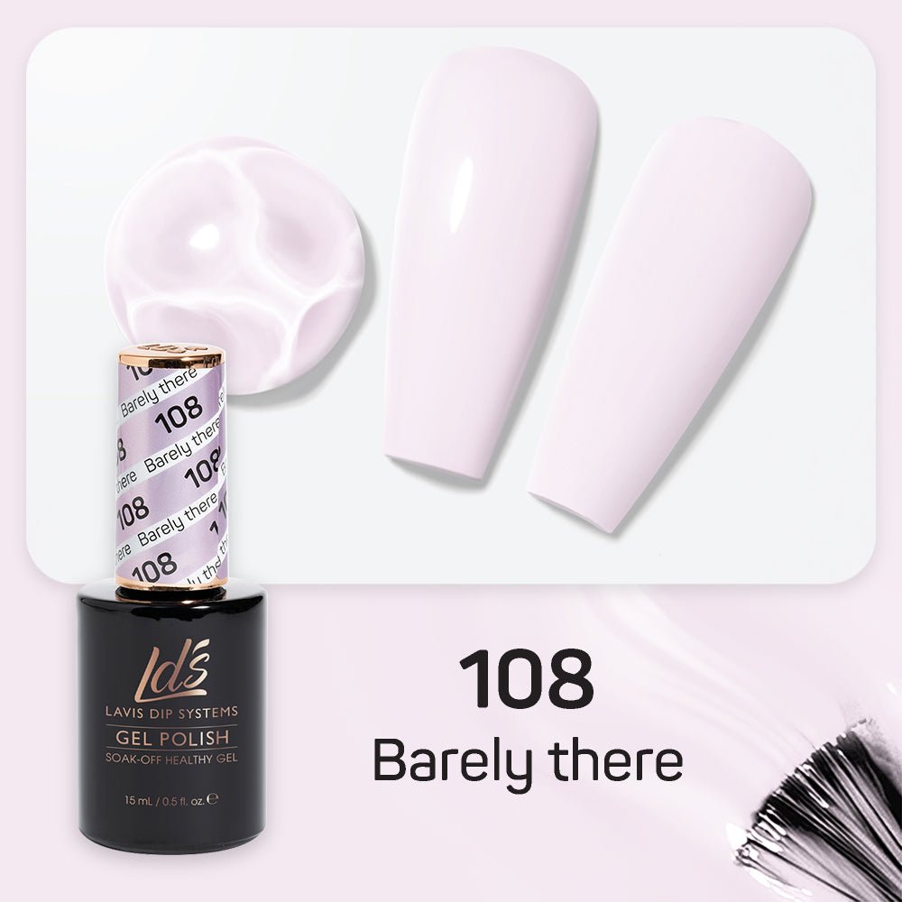 LDS Gel Polish 108 - Barely There - DTK Nail Supply
