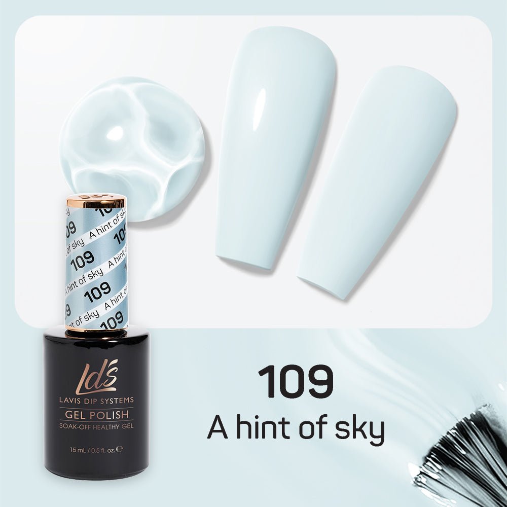 LDS Gel Polish 109 - A Hint Of Sky - DTK Nail Supply