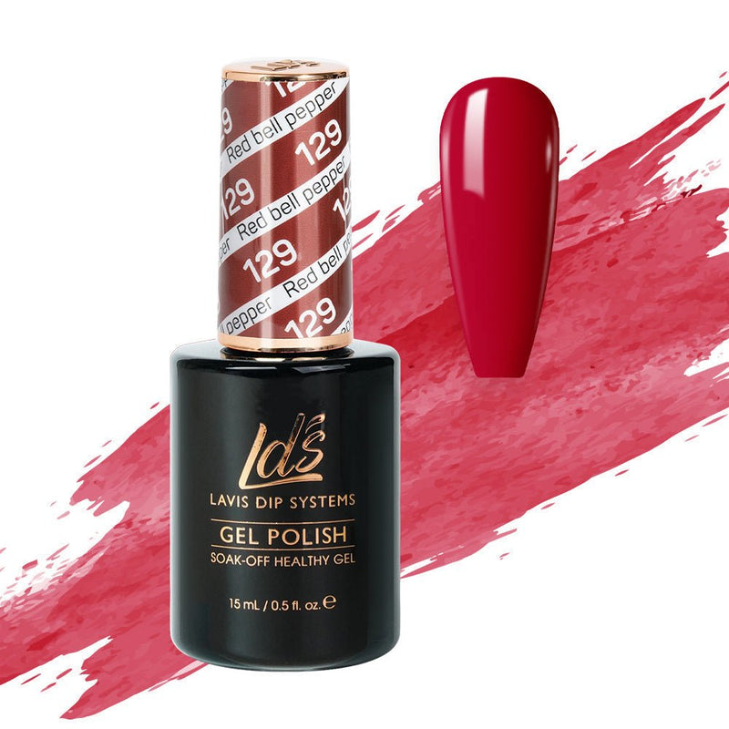 LDS Gel Polish 129 - Red Bell Pepper - DTK Nail Supply