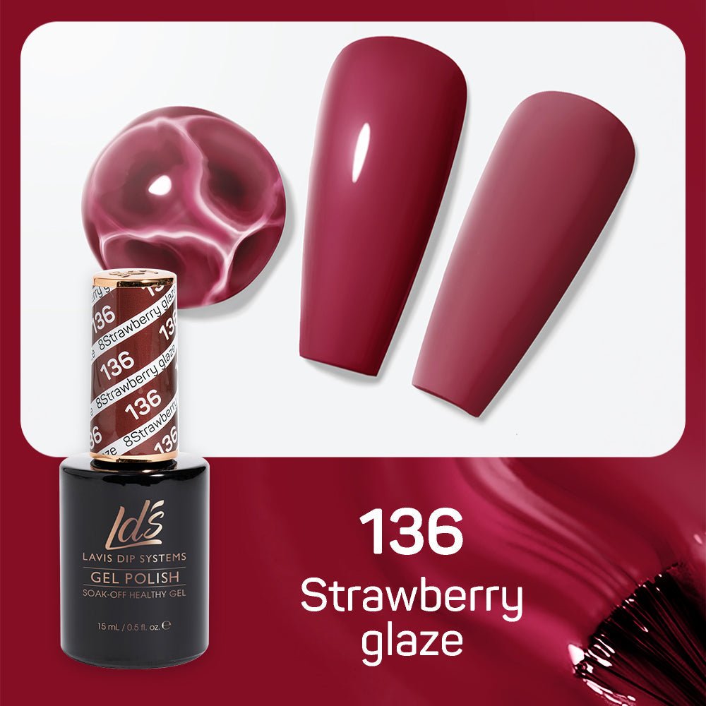 LDS Gel Polish 136 - Strawberry Glaze - DTK Nail Supply