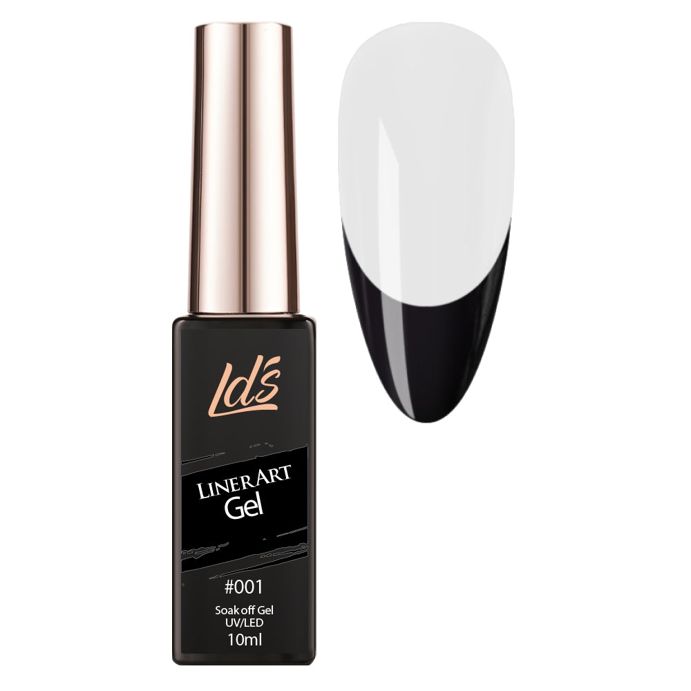 LDS Gel Polish Nail Art Liner - Black 01 (ver 2) - DTK Nail Supply