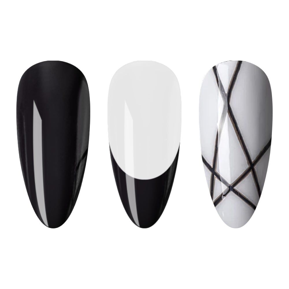 LDS Gel Polish Nail Art Liner - Black 01 (ver 2) - DTK Nail Supply