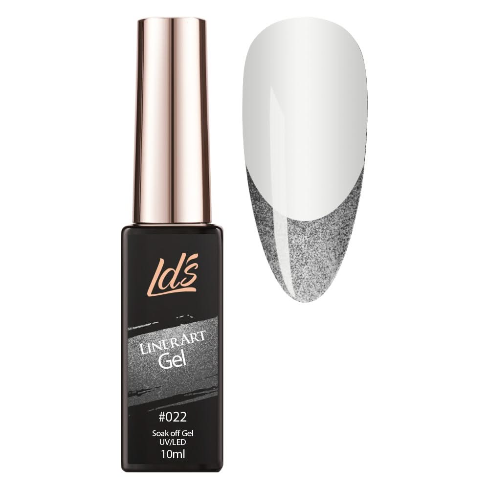 LDS Gel Polish Nail Art Liner - Black Silver 22 (ver 2) - DTK Nail Supply