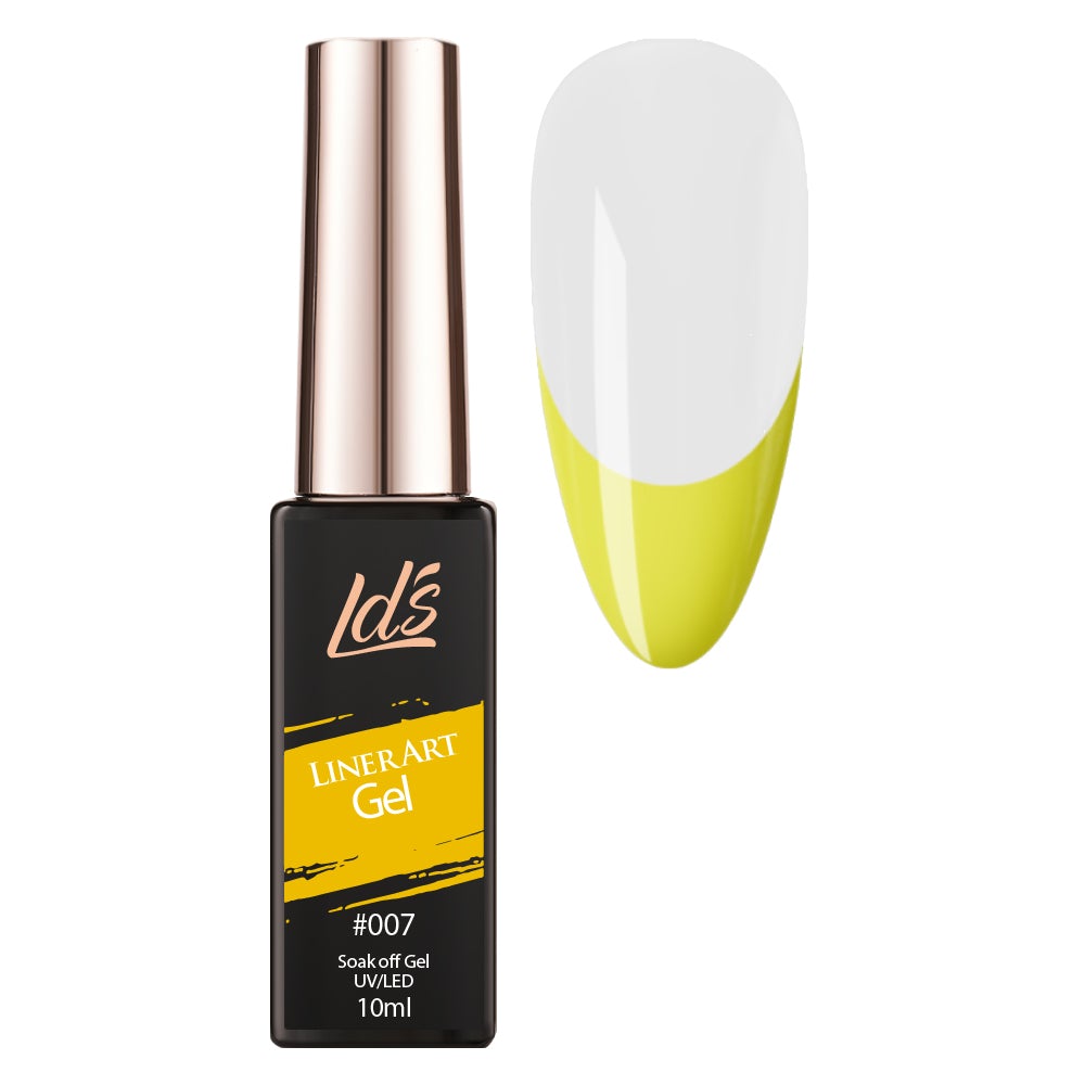 LDS Gel Polish Nail Art Liner - Neon Yellow 07 (ver 2) - DTK Nail Supply