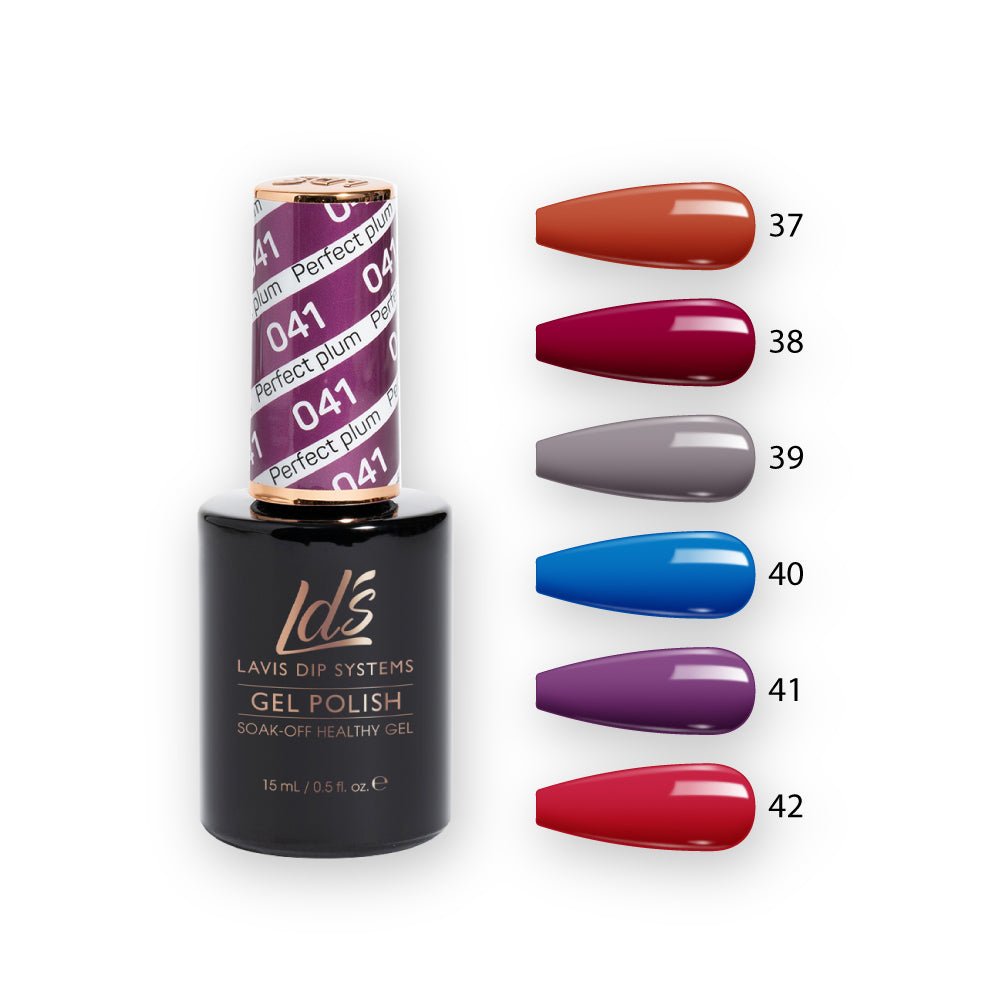 LDS Gel Polish Set (6 colors): 037 to 042 - DTK Nail Supply