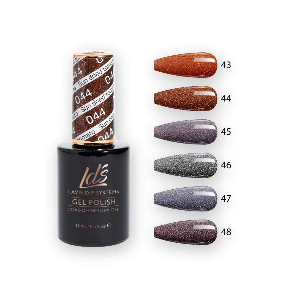 LDS Gel Polish Set (6 colors): 043 to 048 - DTK Nail Supply