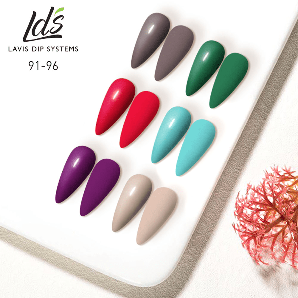 LDS Gel Polish Set (6 colors): 091 to 096 - DTK Nail Supply