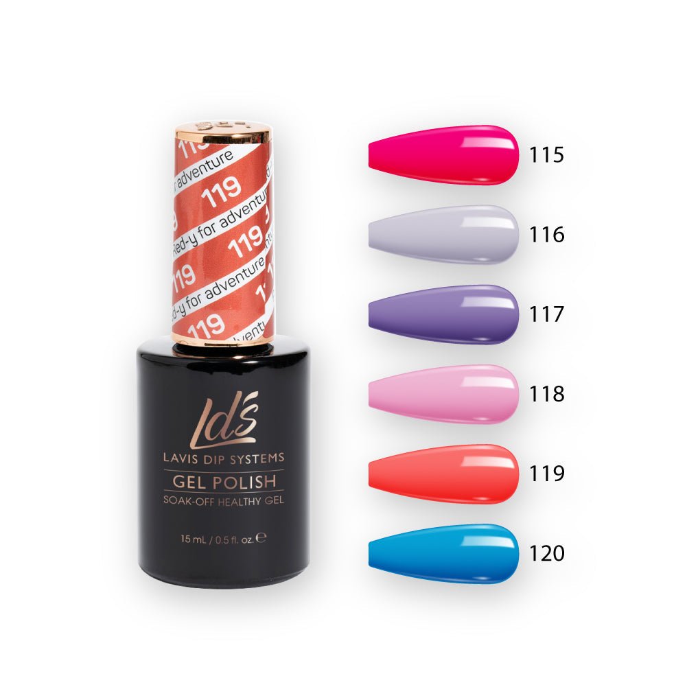 LDS Gel Polish Set (6 colors): 115 to 120 - DTK Nail Supply