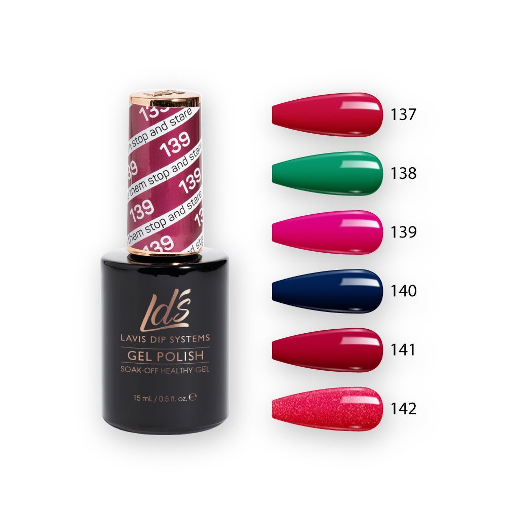 LDS Gel Polish Set (6 colors): 137 to 142 - DTK Nail Supply