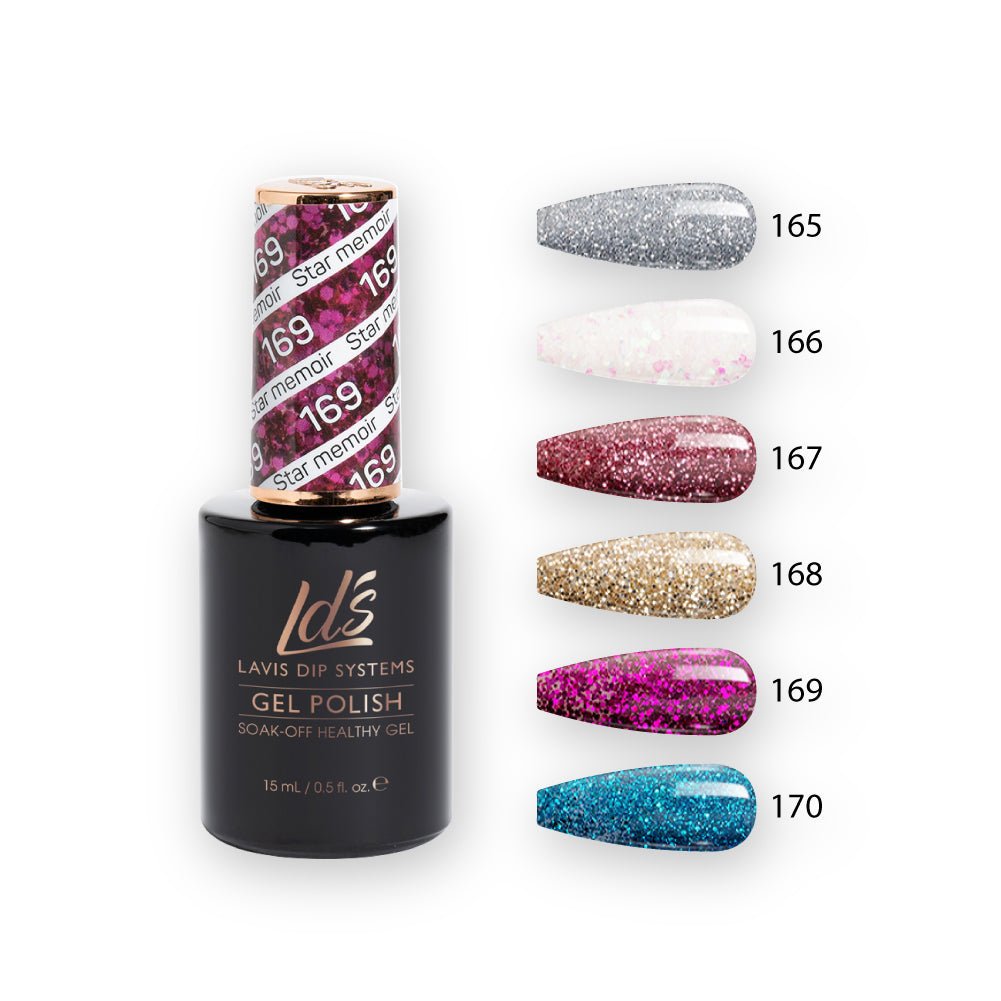 LDS Gel Polish Set (6 colors): 165 to 170 - DTK Nail Supply