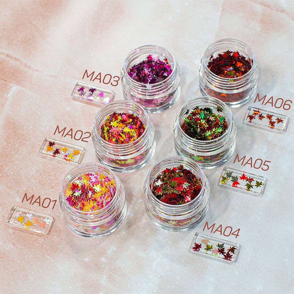 LDS Glitter Nail Art (6 colors): MA01 - MA06 - 0.5 oz - DTK Nail Supply