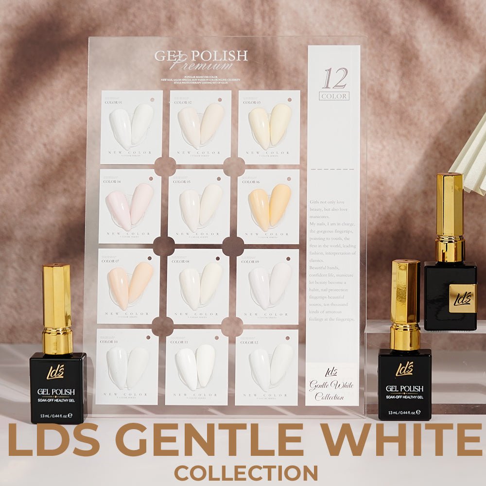 LDS GW Set 12 Colors - Gentle White Collection - DTK Nail Supply