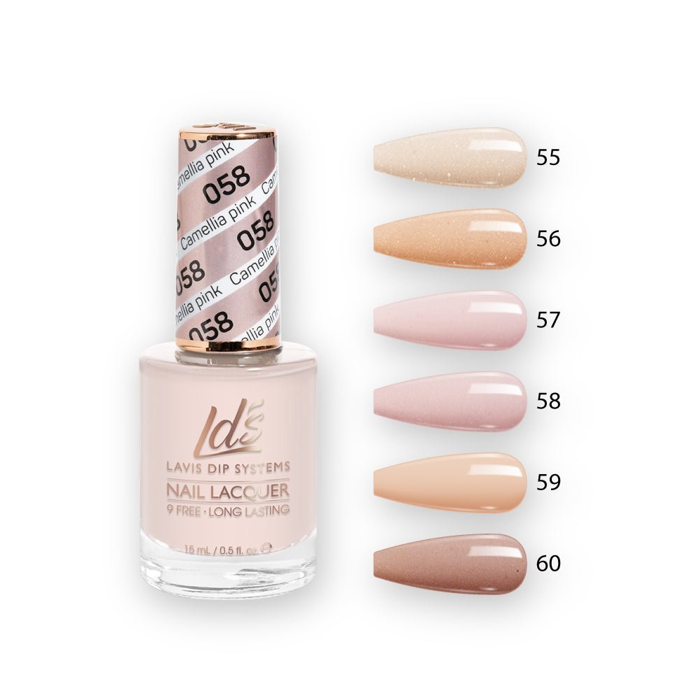 LDS Healthy Nail Lacquer Set (6 colors): 055 to 060 - DTK Nail Supply