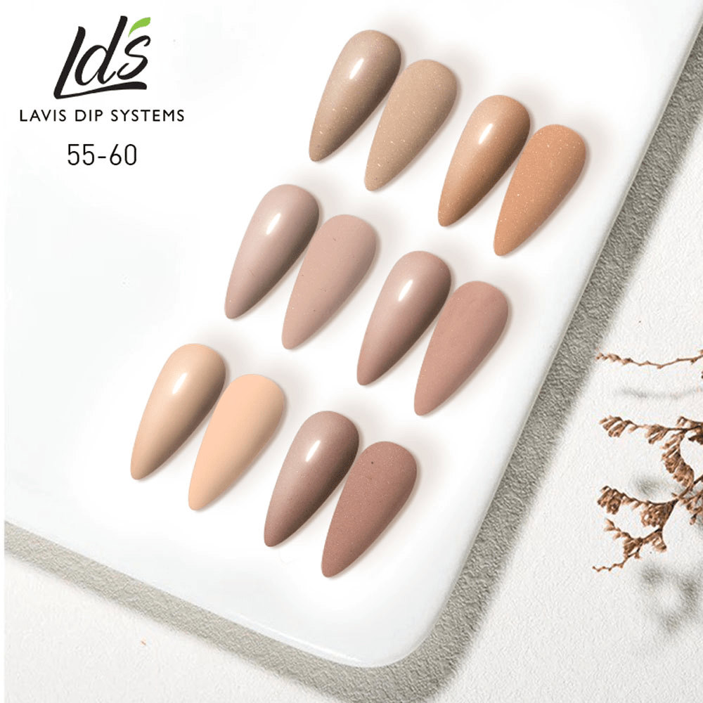 LDS Healthy Nail Lacquer Set (6 colors): 055 to 060 - DTK Nail Supply