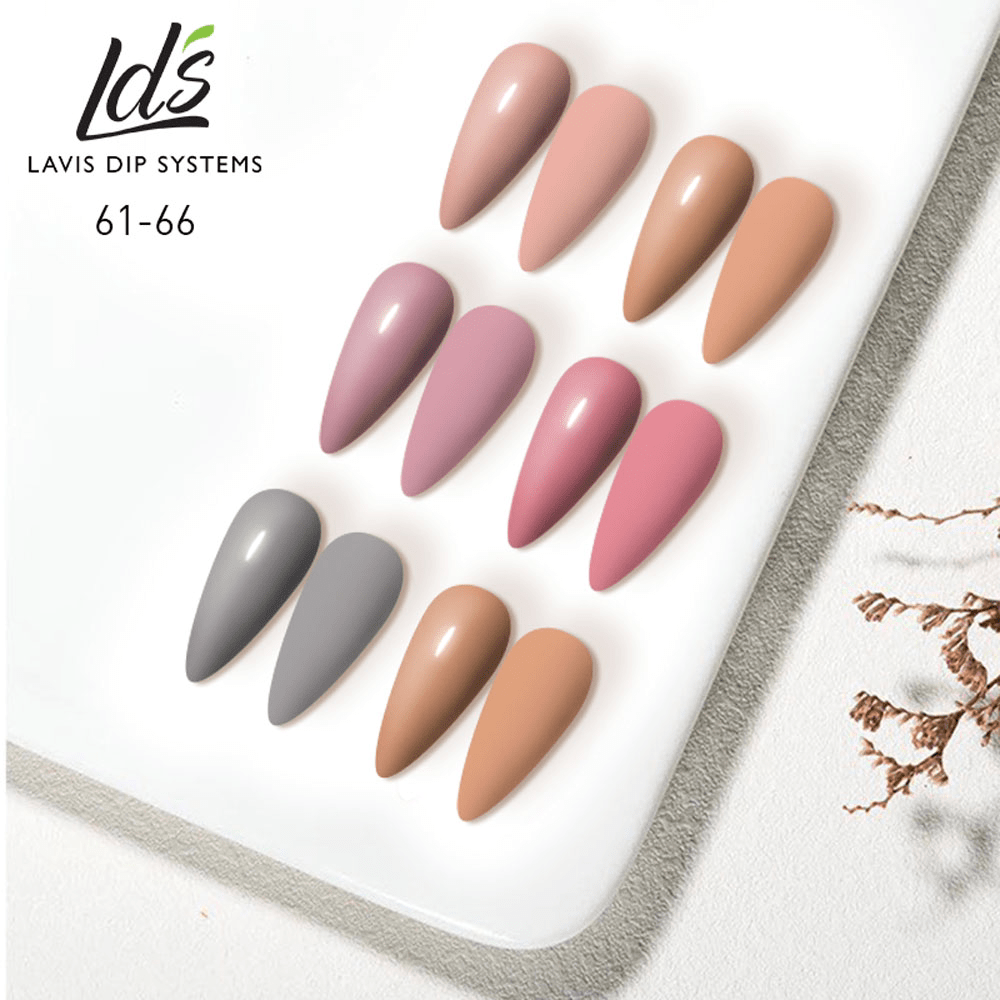 LDS Healthy Nail Lacquer Set (6 colors): 061 to 066 - DTK Nail Supply