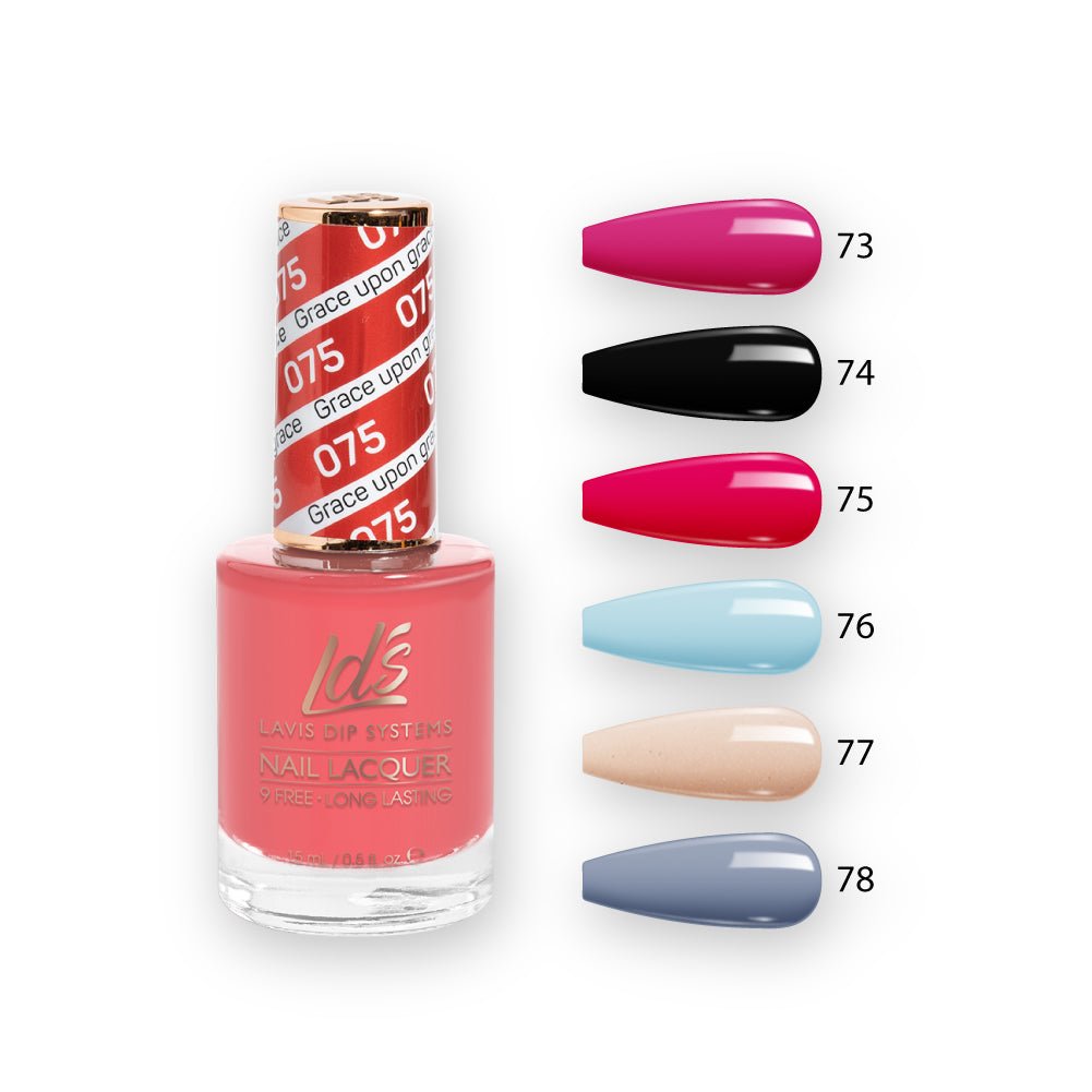 LDS Healthy Nail Lacquer Set (6 colors): 073 to 078 - DTK Nail Supply