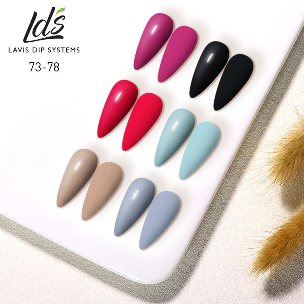 LDS Healthy Nail Lacquer Set (6 colors): 073 to 078 - DTK Nail Supply