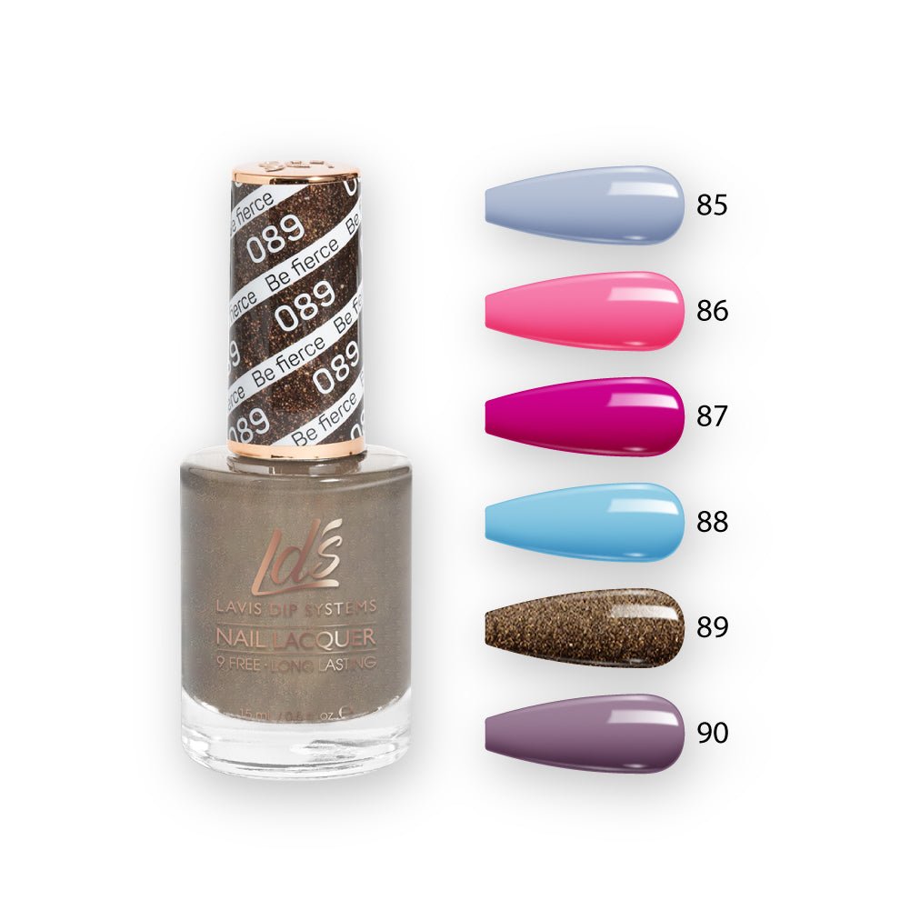 LDS Healthy Nail Lacquer Set (6 colors): 085 to 090 - DTK Nail Supply