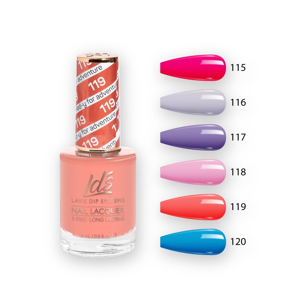 LDS Healthy Nail Lacquer Set (6 colors): 115 to 120 - DTK Nail Supply