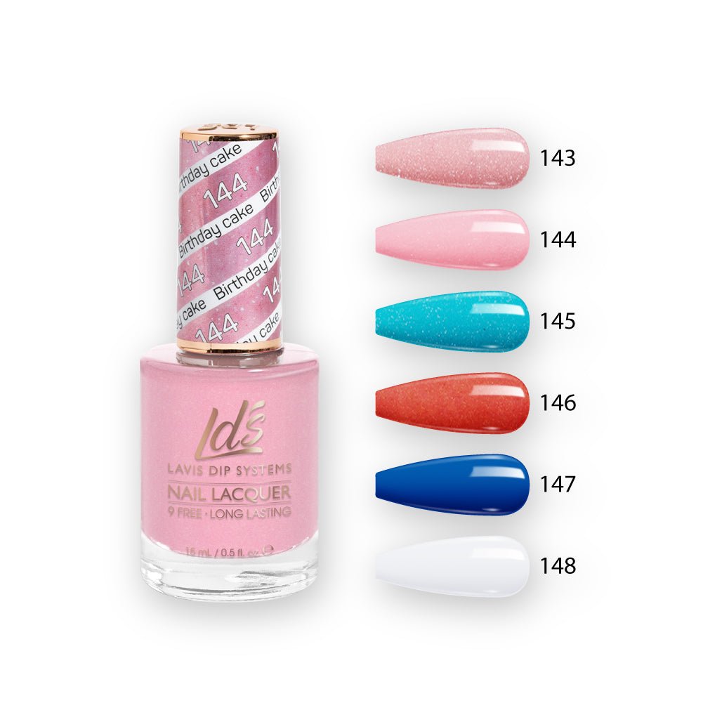 LDS Healthy Nail Lacquer Set (6 colors): 143 to 148 - DTK Nail Supply
