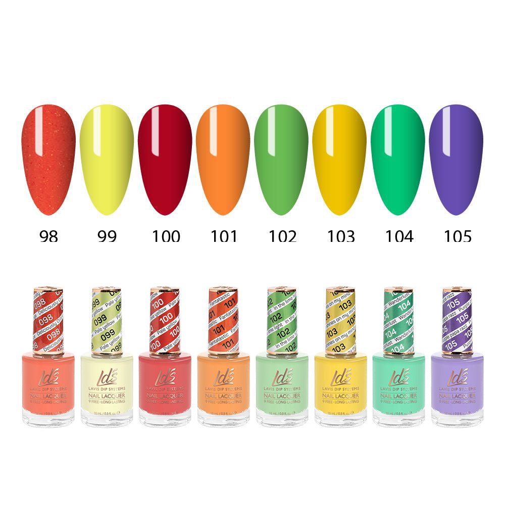 LDS Healthy Nail Lacquer Set (8 colors): 098 to 105 - DTK Nail Supply